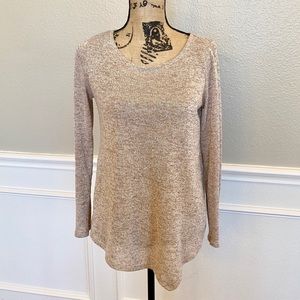 ~ Kit + Sky ~ long sleeve tan knit top. Size medium